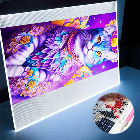 LED Light Pad 3 Level Dimmable LED Light Box Tracing Light Pad LED Diamond Art Light Board Diamond Painting Accessories