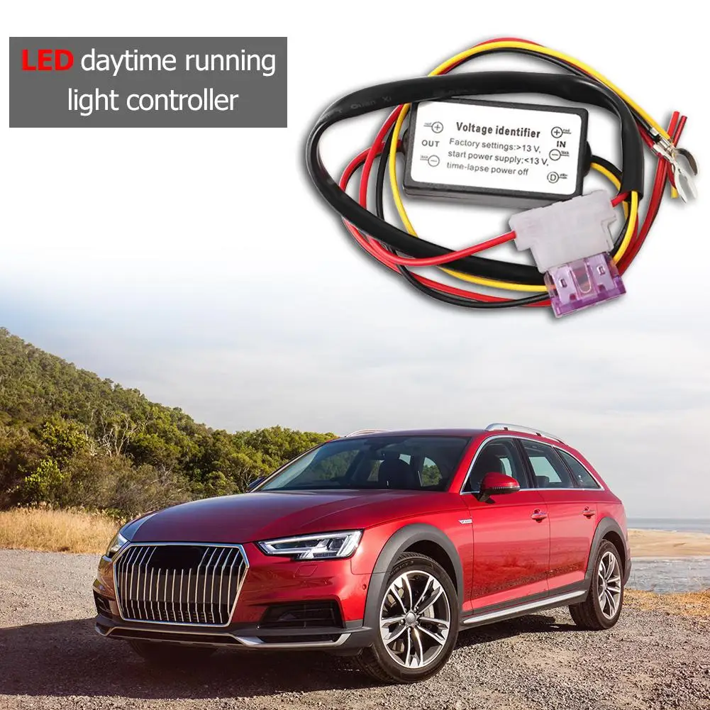 DRL Controller Car LED Daytime Running Light Relay Harness Dimmer On/Off 12-18V Fog Light Controller Auto Accessories