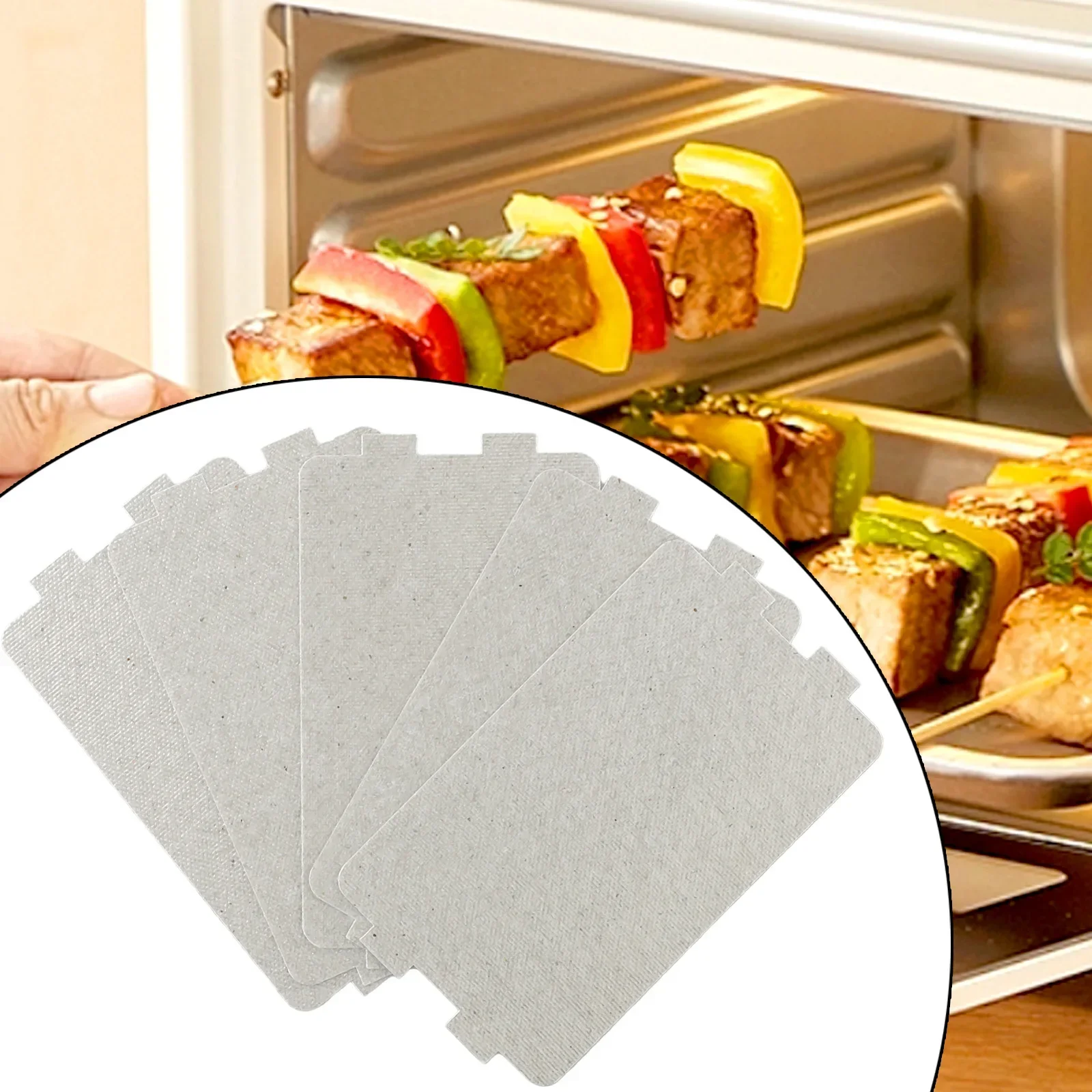 5pcs 11.6x6.5cm Universal Microwave Oven Mica Sheet Wave Guide Waveguide Cover Sheet Plates Kitchen Accessories