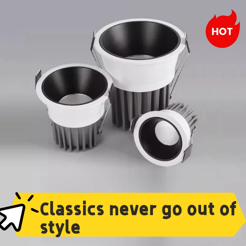 

Classic and timeless anti-glare narrow frame COB downlight 5.5 Open hole sky lantern Home without main light spotlights