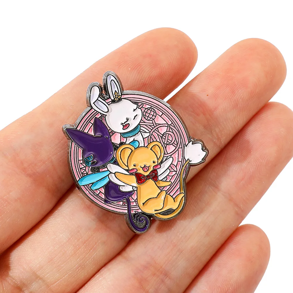 Rabbit Brooch Cute Animal Shape Metal Badge Small Accessories Wholesale Cap Pins and Badges Brooches for Clothing Backpack Pin