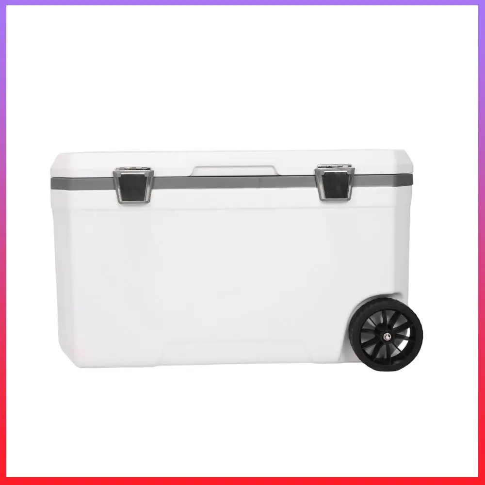 

70L Wheeled Cooler Insulated Ice Chest Box Hard Shell Camping Cooler with Cup Holder for Beach Drink Beverage Camping Picnic