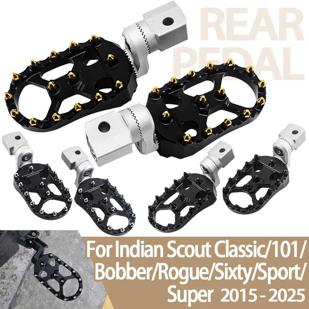 

Rider Footpegs For Indian Scout 101 Sixty Classic Bobber Twenty Rogue Front Foot Controls Foot Pegs Motorcycle Foot Rests Pedal
