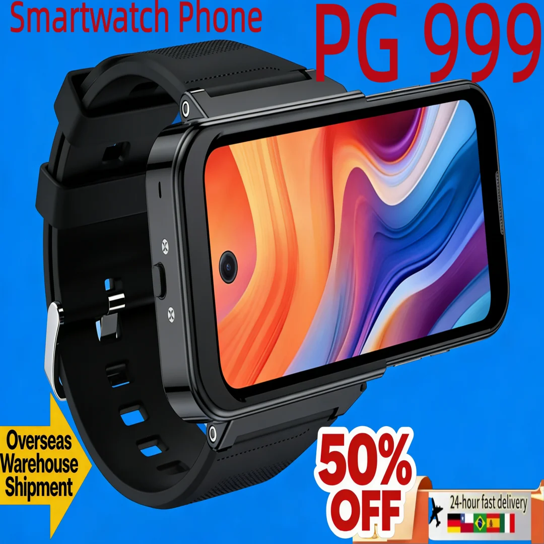 Pg999 smartwatch tela de toque do telefone gps duplo sim standbglobal conectar octa-core powerhouse 64gb android12 4g wi-fi