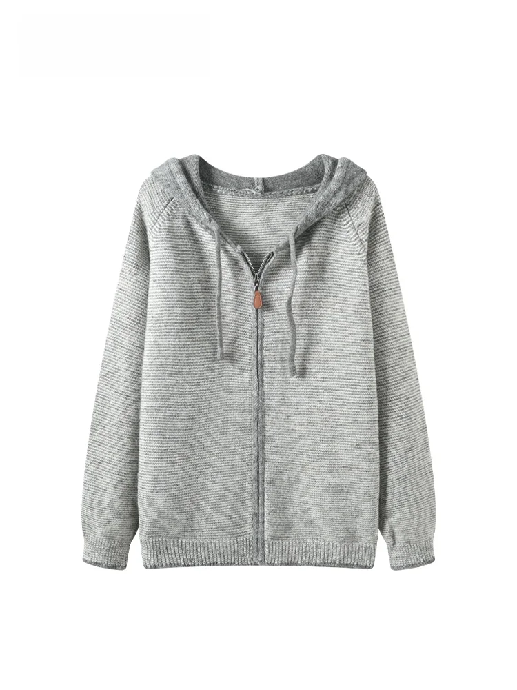 

plus Size Hoodie Knitwear Women Casual Faion Meat Covering Slimming Top Spring Season Comfortable Loose Fit Long Sve