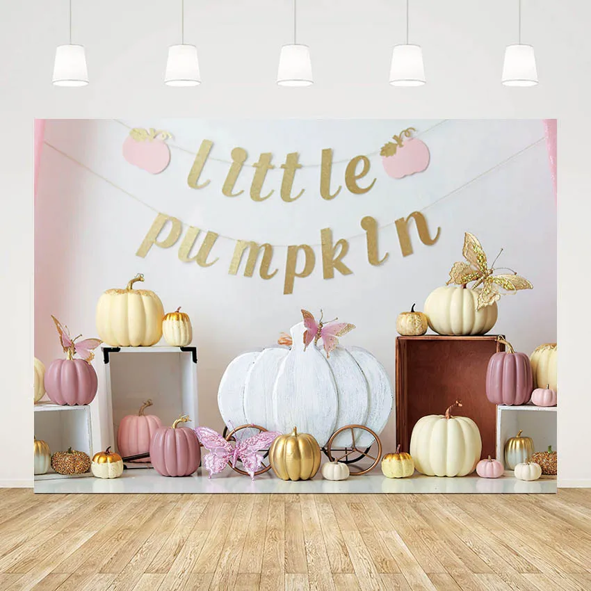 Mehofond التصوير خلفية الخريف قليلا اليقطين موضوع اليقطين سيارة حفلة عيد ميلاد الديكور طفل فتاة خلفية استوديو الصور