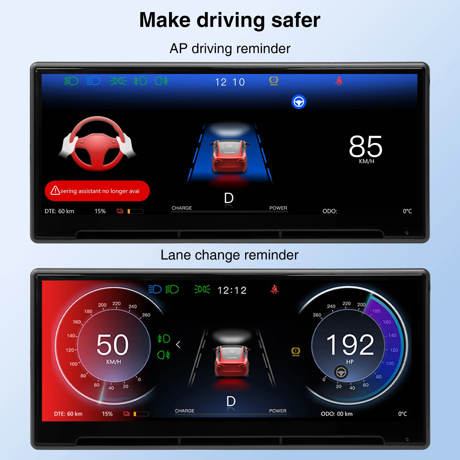 CATRONICS Head Up Display for Tesla HUD with Air Outlet And camera Fit Model 3 Y 2016-2024 3 Highland Carplay Android AUTO