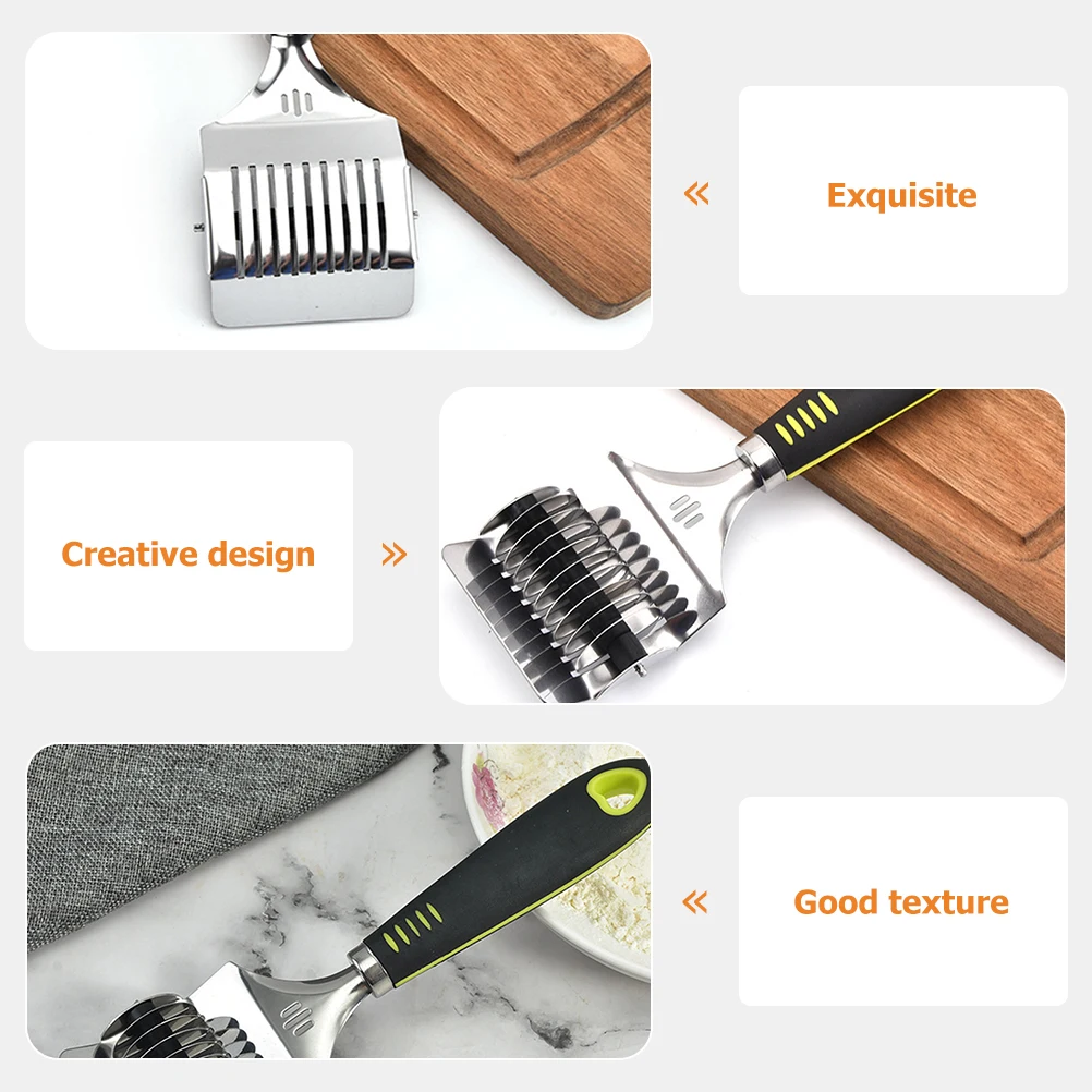 Cortador de rodillo de celosía para Pasta, cortador de fideos de acero inoxidable, herramienta de cocina fuerte resistente a la oxidación para una preparación rápida de alimentos