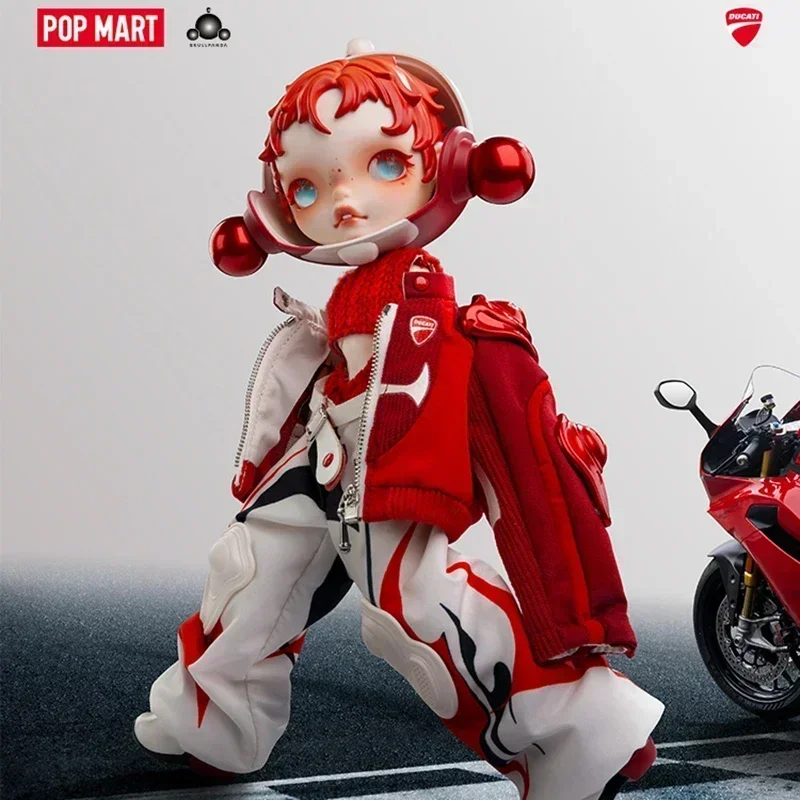 

POP MART SKULLPANDA X DUCATI 1/6 Scale Kawaii Anime Action Figure Blind Box Toy Surprise Mystery Doll for Girls