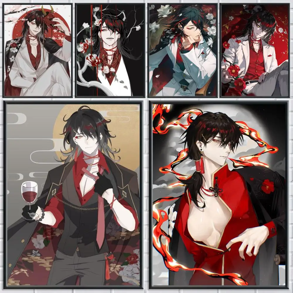 

Vtuber V-Vox Akuma Poster Holiday Gifts Designed For Home Restaurant Office Space Corridor Wall Art