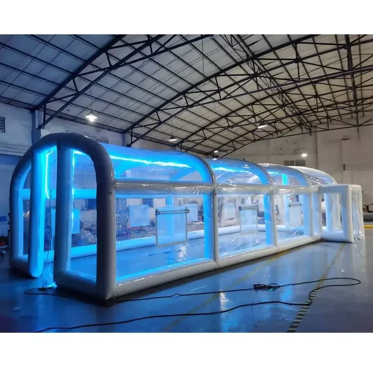 Customized air Tight Portable Inflatable Pool Tent Transparent Inflatable Cover for Pool Carpas Inflablespromote sales