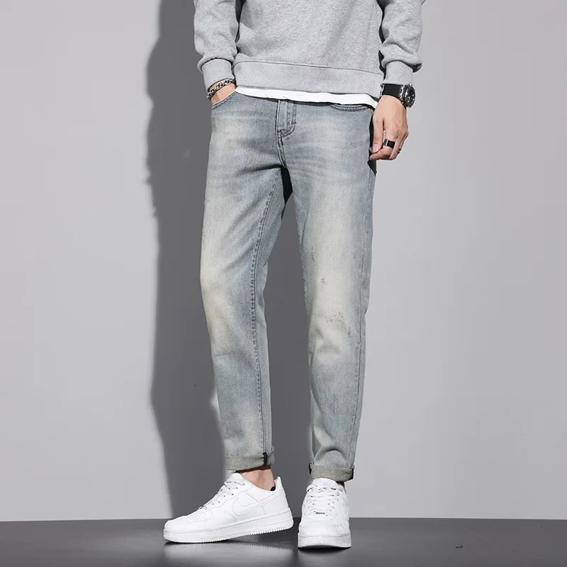 

Men Jeans Vintage Male Fashion Casual High Waist Loose Straight Leg Soft Trousers High Quality Simplicity Brand Pants Jeans Men