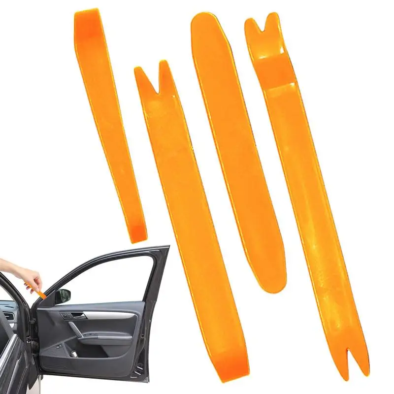 1Set/4Pcs Car Audio Disassembly Tool Pry Bar Door Panel Disassembly Pry Panel Interior Clip Rocker Crowbar Auto Accessories