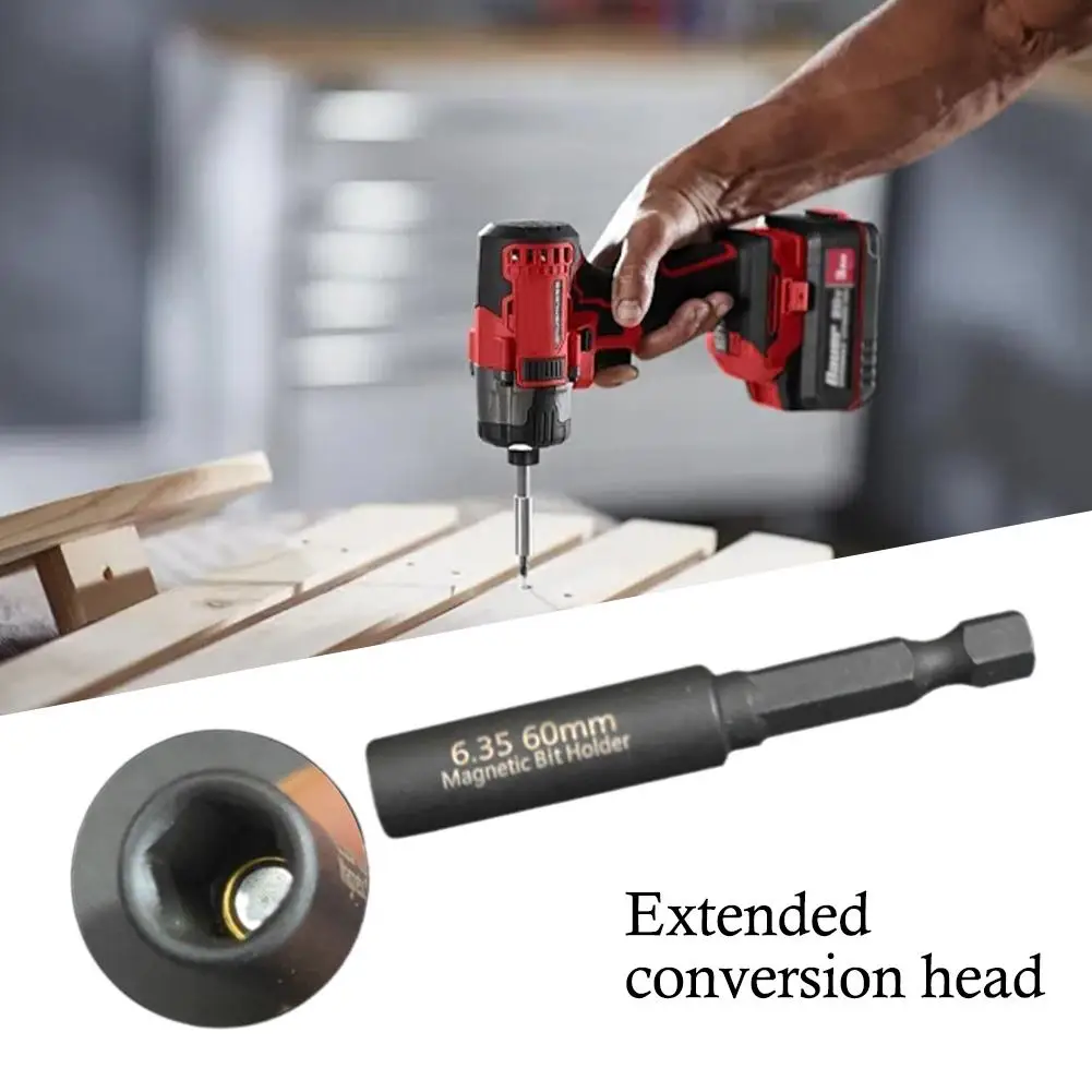 1pc Screwdriver Bit Holder 1/4Inch Hex Shank Head Extension Rod Quick Release Magnetic Screwdriver Extension Bar Hand Tools 60mm