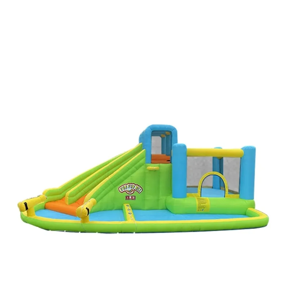 Multi-functional Durable Double Slide Funny Kid Toy Inflatable Bounce House Inflatable Bouncy Jumping  Trampoline Combo Castle