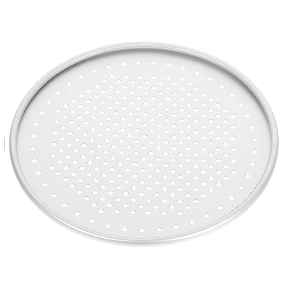 

Round Pan for Oven Perforated Baking Tray Metal Pizza Plate Sturdy Heat Resistant Nonstick Coating Easy Cleaning for Pizza
