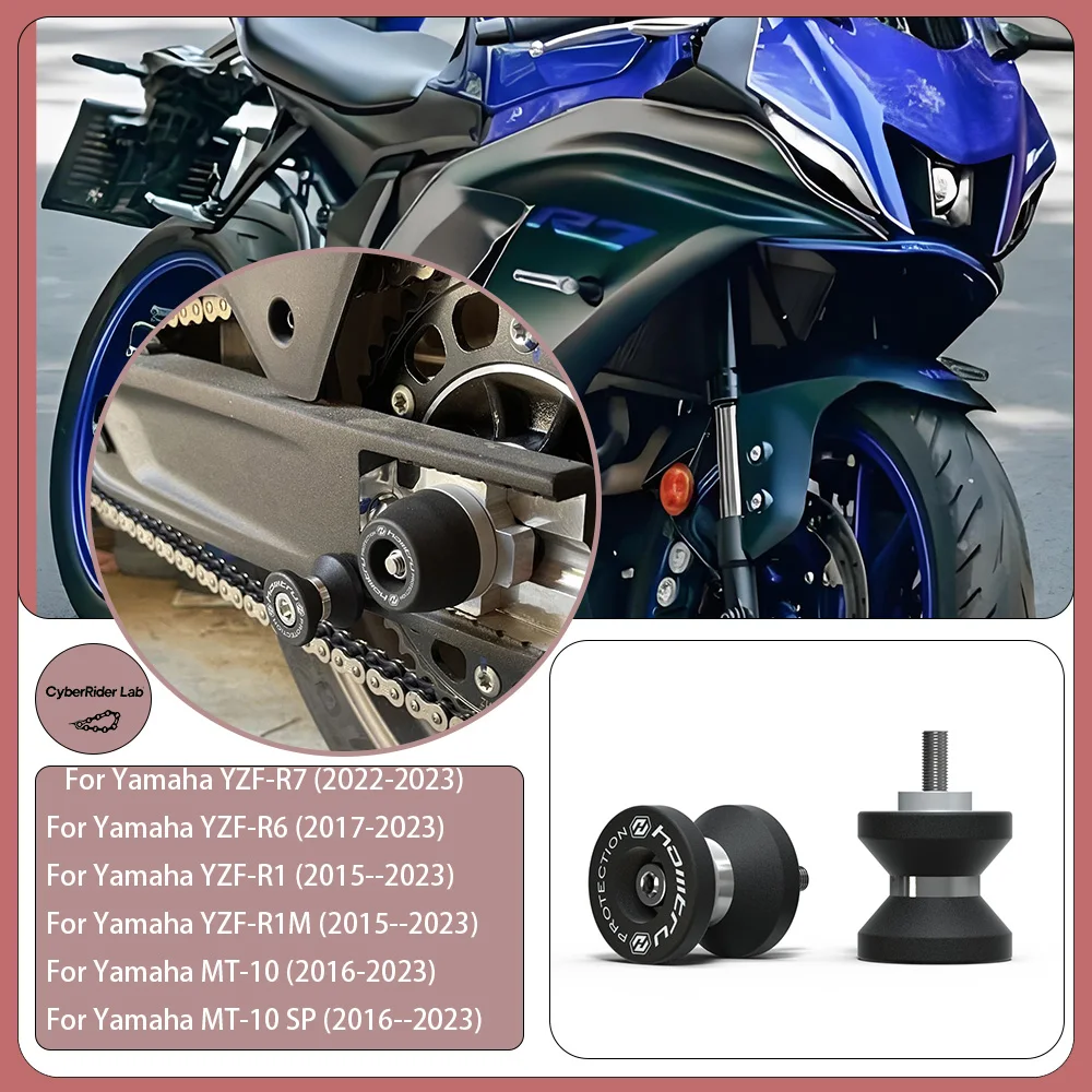 ​ ​ لياماها R6/R7/R1/R1M/MT-10 2015-2023 بكرات حامل بادوك باستخدام الحاسب الآلي-لا حاجة إلى أدوات هدية راكب ​