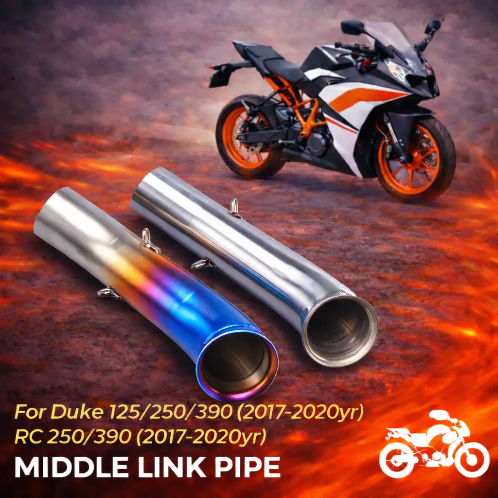 

Для мотоциклов Duke 125/250/390 (2017-2023 гг.) и RC 250/390 (2017-2020 гг.): Выхлопная система, насадки на глушитель, соединительная труба (Mid Link Pipe)