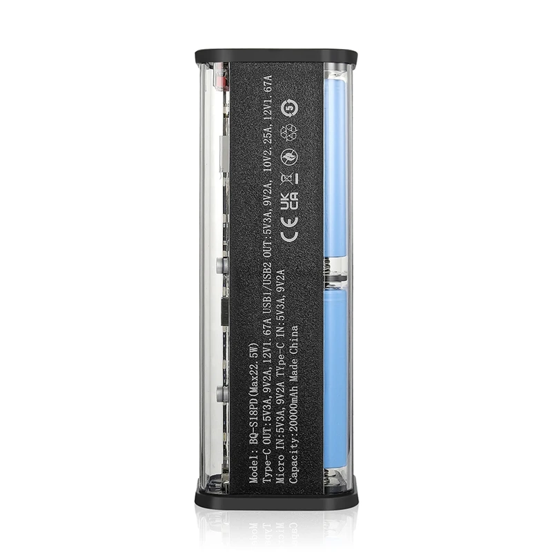 Boîtier de batterie externe transparent, écran LED, coque de stockage de batterie, prend en charge 4X21700, 24.com, PD20W, bricolage, 21700