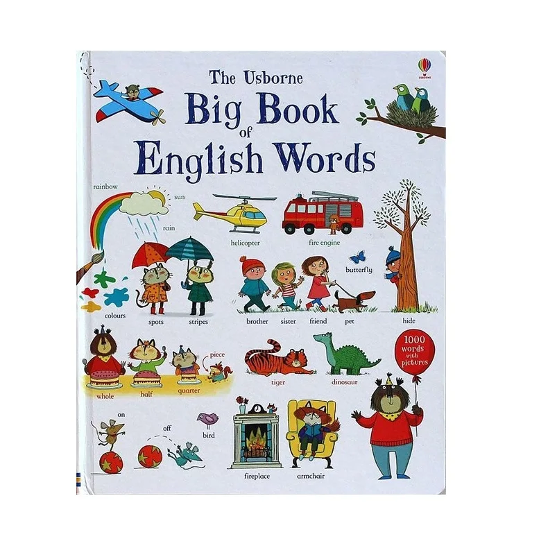 

The Big Book of English Words learning famous picture borad book for kids boys girls gifts Books early education