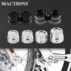 2pcs/4pcs Motorcycle Front & Rear Axle Nut Covers Caps For Harley Sportster XL883 XL1200 Dyna Street Bob Touring Road King V-Rod