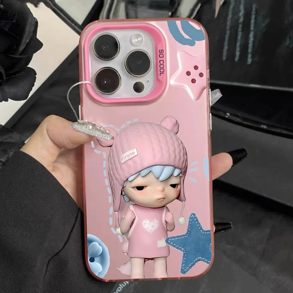 

Cute H-Hironos Phone Case For iPhone 16,15,14,13,12,11,Pro,Max,Plus,Mini,XS,SE Anti Fall Pink Matte Hard Bumper