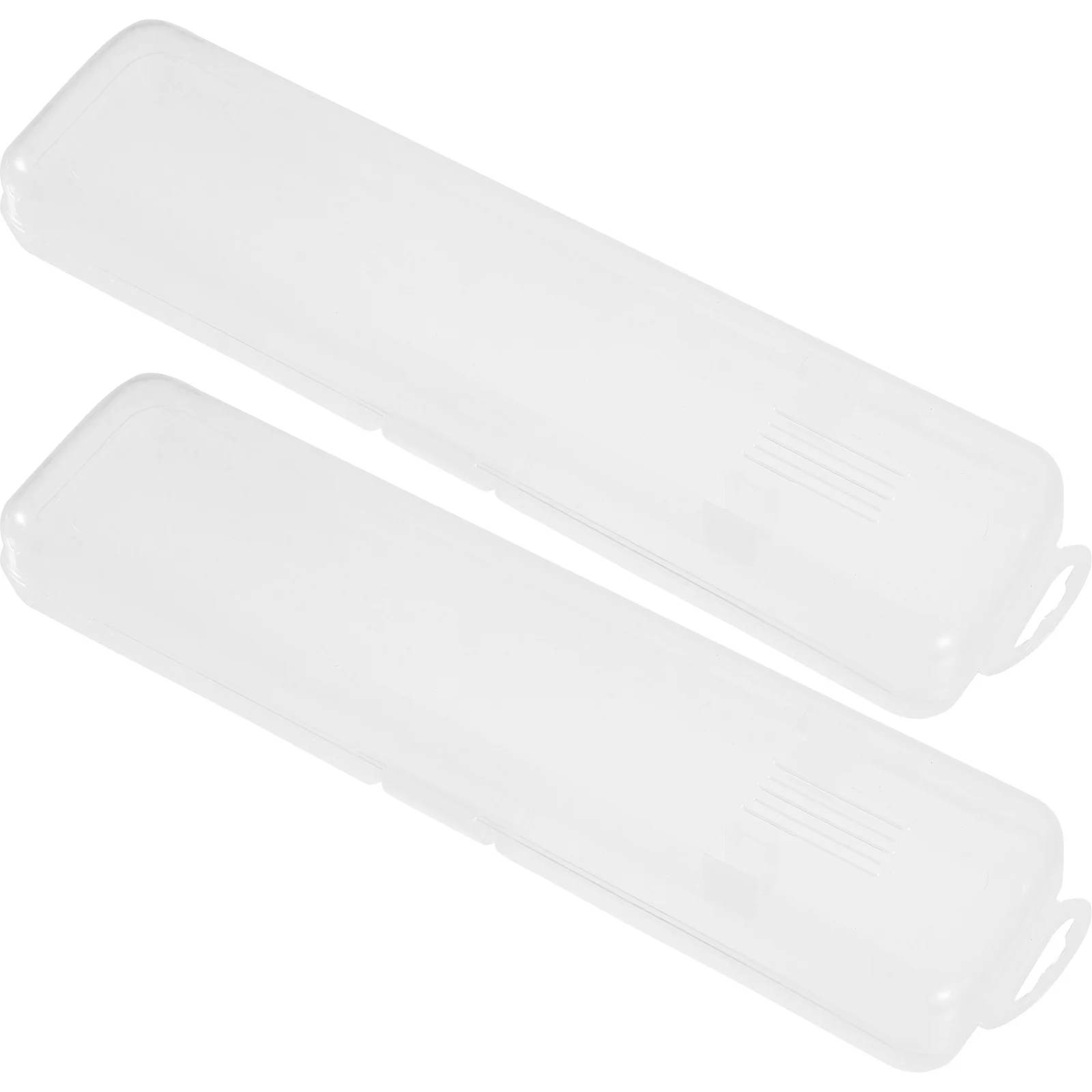 قطعتان من حاوية فرشاة الأسنان للسفر، حقيبة تخزين معجون الأسنان البلاستيكية المحمولة، تصميم مدمج لأعمال التخييم في الهواء الطلق #2