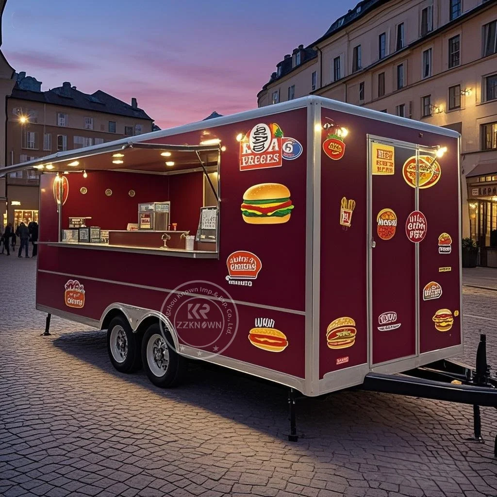 

Mobile Pizza Oven Food Truck Commercial Concession Trailer Fully Equipped Mobile Pizza BBQ Fast Food Trailer for Sale 2025