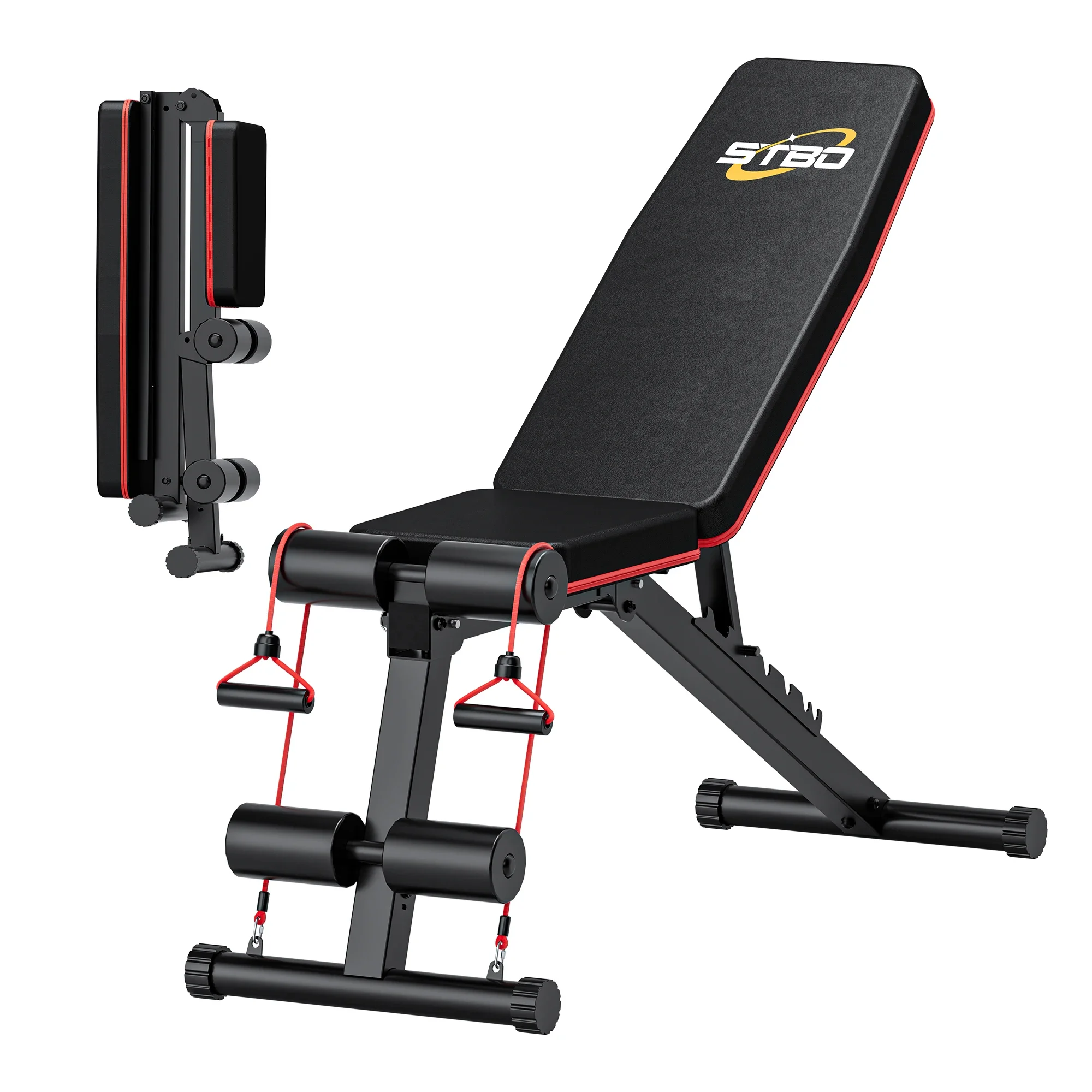 Hot Selling Adjustable Metal Multi-Gym Bench Press Sit-up Bench for Home Bodybuilding Training Small Weight Bench for Indoor Use