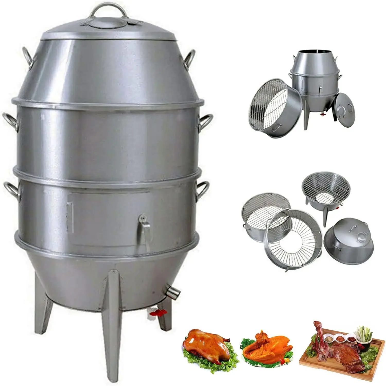 Charcoal Roast Duck Oven Commercial Barbecue Roaster Stainless Steel BBQ Chicken Grill Beijing Duck Roasting Machine
