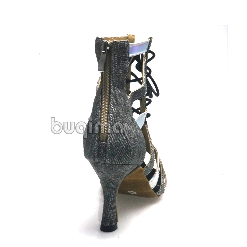 Zapatos de baile de tacón alto para mujer, calzado latino de tono de piel oscura, suela suave para interiores, profesional, gran oferta, Comercio Exterior