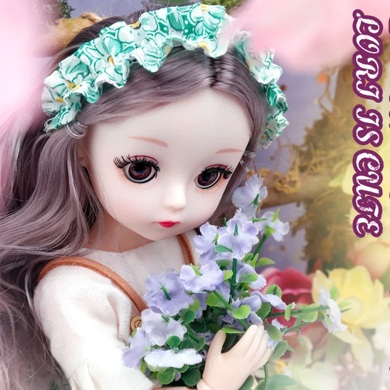Lovely 30cm Doll Princess Dress Up Clothes (A) or 4D Winking Eyes Doll (B) Play House Doll Girls Children\'s Toy Gift  Bjd Doll