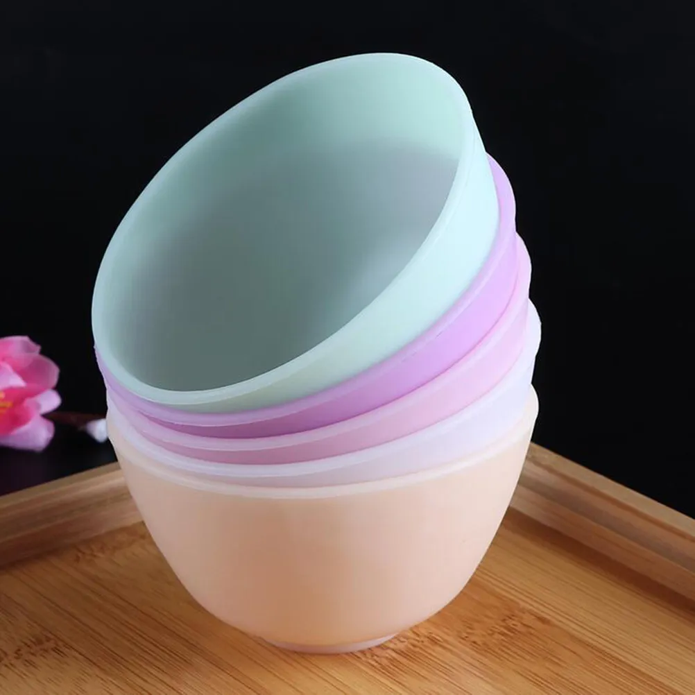 Silicone Bowl M Pink Soft Touch Shockproof Dishwasher Safe for Kitchen Condiments Spices Storage Serving Home Cooking