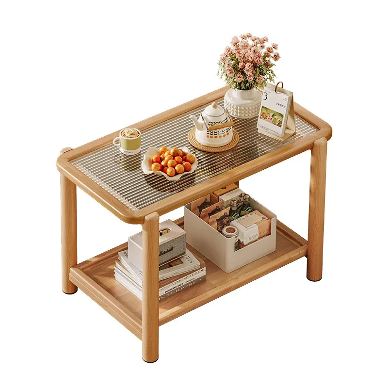 

sofa side table, side, light luxury and high end sense, solid wood, living room, household, bedside rack