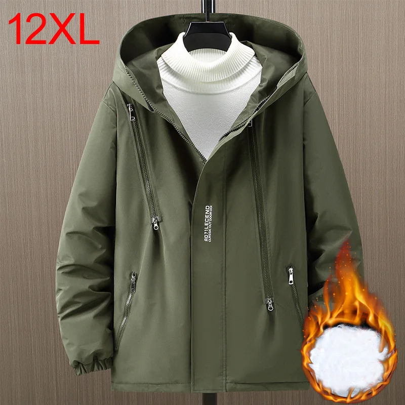 

Men padded suit with extra oversized loose windbreaker jacket autumn winter cotton thickened warm outdoor 190kg 12XL 11XL 10XL