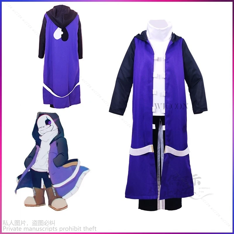 

Anime Game Undertale Epictale Epic Sans Professor Halloween Cosplay Costume Uniform Party Christmas Cape Coat Horror Ghost Cos