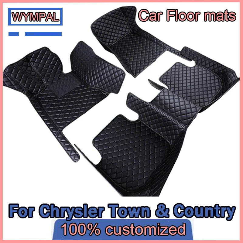 Custom Car Floor Mat For Chrysler Town & Country 7 Seat 2013~2016 Waterproof Protection Pad Carro Rear Trunk Floor Mat Car Acces