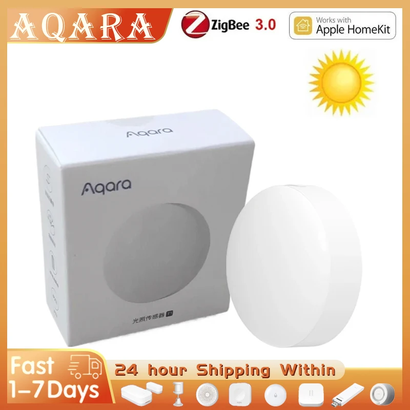 

Датчик освещенности Aqara T1 Zigbee 3,0 Датчик яркости Умный дом Детектор освещенности Магнитное управление через приложение Aqara SmartHome Homekit APP