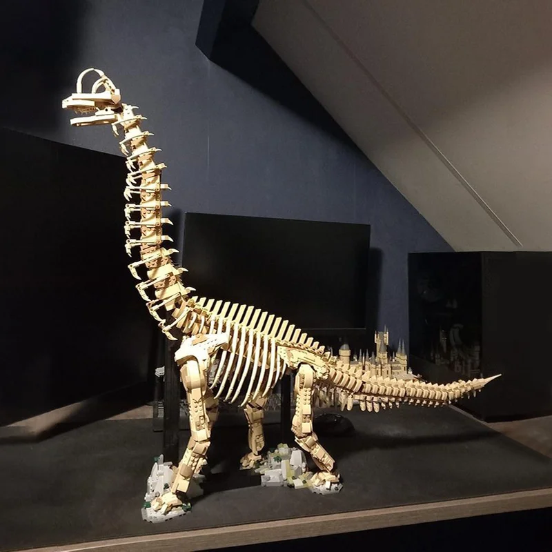 

New 3267pcs Jurassics Dinosaur Fossils: Brachiosaurus Model Building Blocks Diy Dinosaur World Assembly Toys Kids Christmas Gift