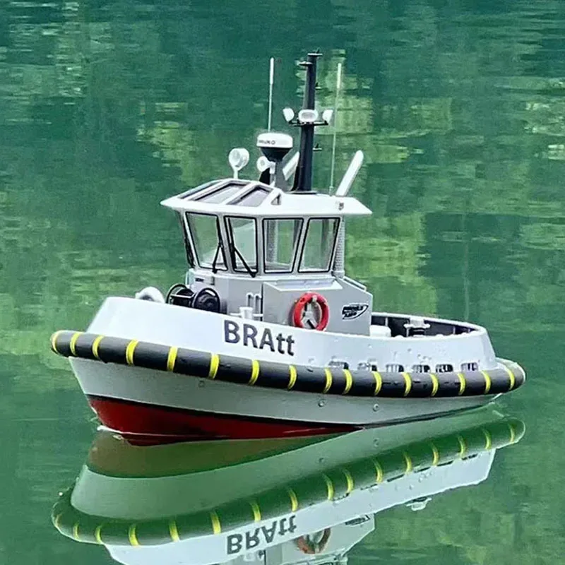 1/18 RC Bratt Full Rotation Tugboat Model Toy Gift Remote Control Finished Ship Model DIY Engineering Tugboat Model