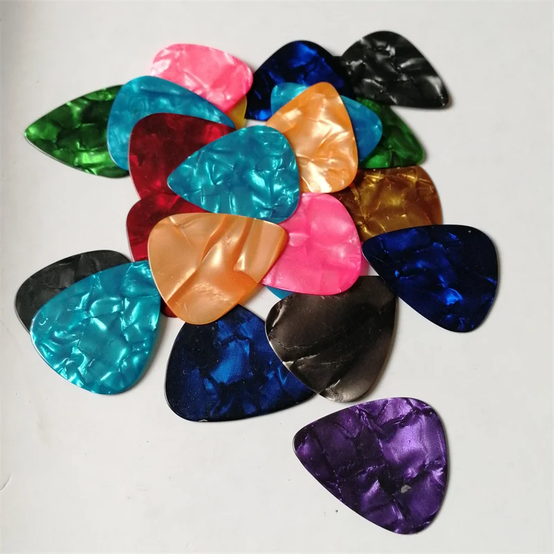 Vários Pearl Guitar Picks, misturando cores, frete rápido grátis, 100pcs