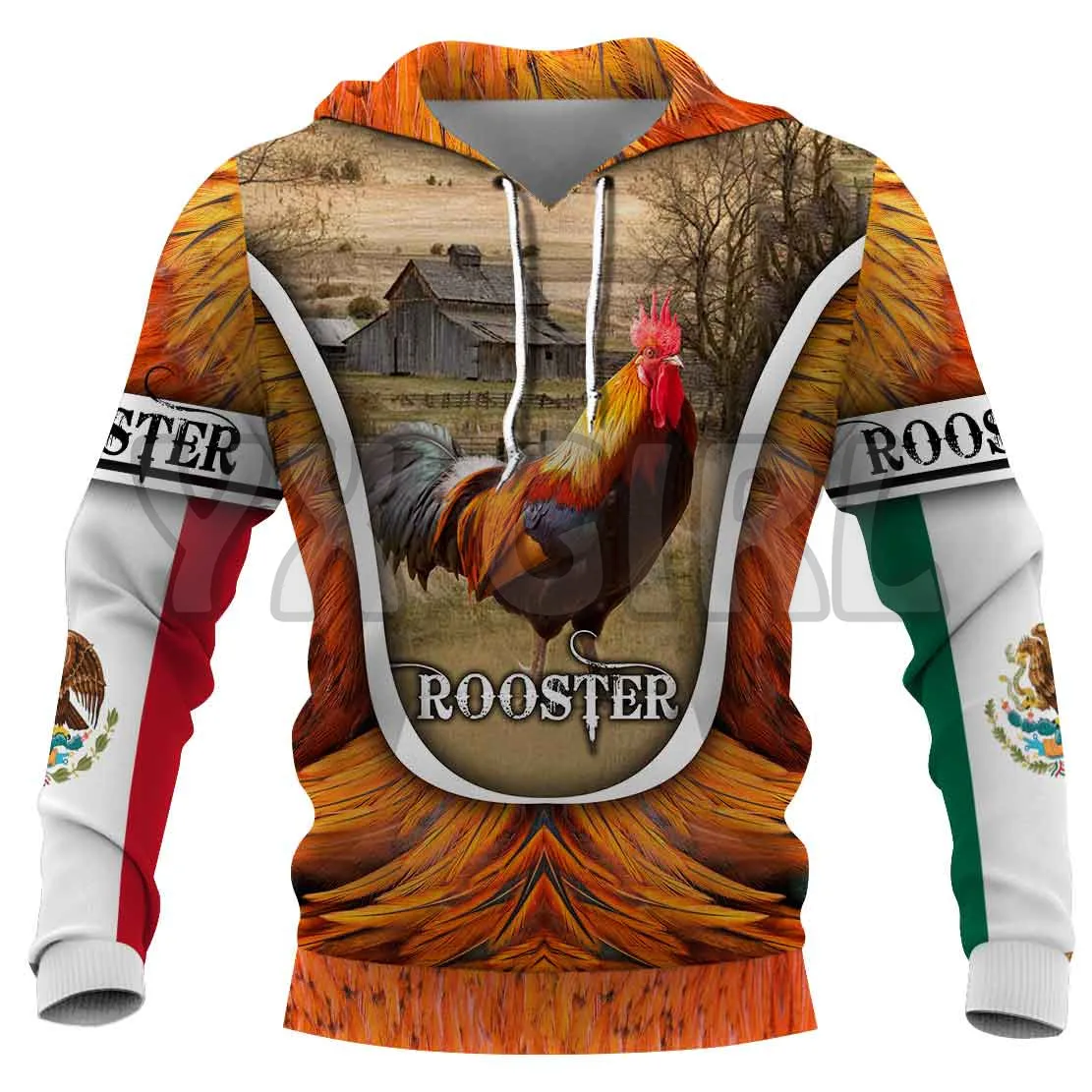 Rooster   3D Printed Hoodies  Unisex Pullovers Funny Dog Hoodie Casual Street Tracksuit