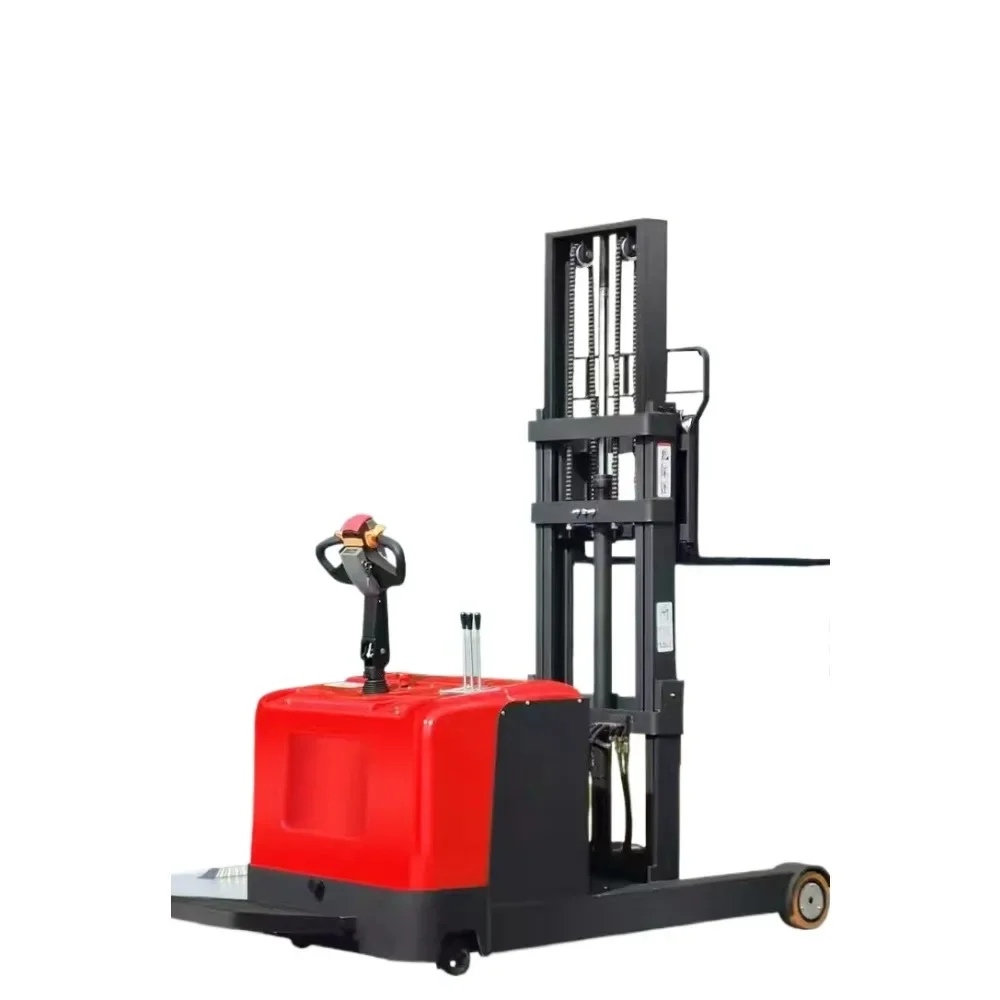 Forward moving all electric stacker forklift battery lifting loading and unloading stacking