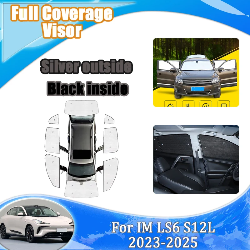 Car Sun Visors Covers For IM LS6 Accessories MG IM6 S12L 2023 2024 2025 Anti-UV Sunscreen Window Sunshade Covers Auto Body Kits