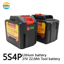 2025 New 21V Lithium-Ion Battery 22Ah Tool Battery Suitable for Makita for Screwdrivers, Drills, and Wrenches 22000mAh