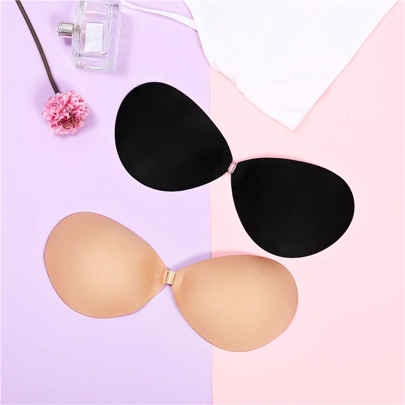 Sexy Silicone Invisible Push Up Bra Strapless Backless Bra Front Closure Stealth Adhesive Bars Lady Nipple Cover Pads Underwear