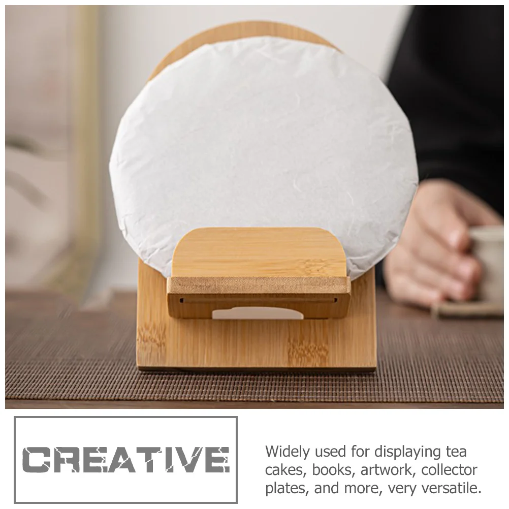 

Tea Showcase Rack Bamboo Desktop Holder Multi-Functional Tea Cake Display Stand Plate Holder Shelf Display Stand