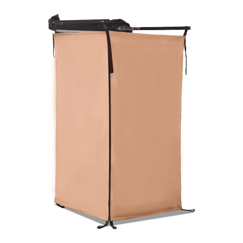 

Alloy Foldable Camping Shower Tent Square Shape Rainproof Mobile Car Side Changing for Outdoor Bathing Bill Person