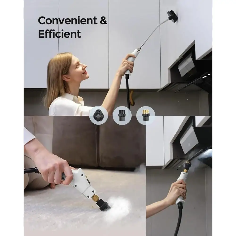 Пароочиститель под давлением, 2500 Вт, ручной многоцелевой отпариватель, 1100 мл, быстрый нагрев, 15 с, инструмент для домашней чистки автомобиля с насадками-щетками
