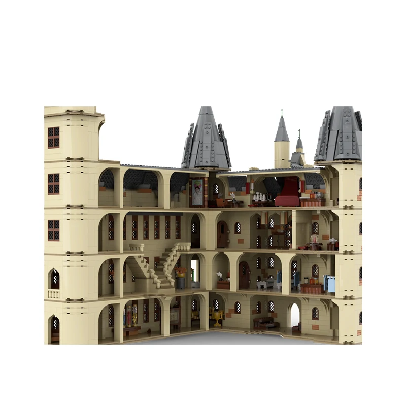 MOC-104866 słynny czworobok architektury zbudowany z czterech modułowych Model klocków budowlanych modułowych klocki magicznej wieży